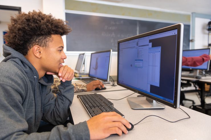 Students working in a Computer Lab