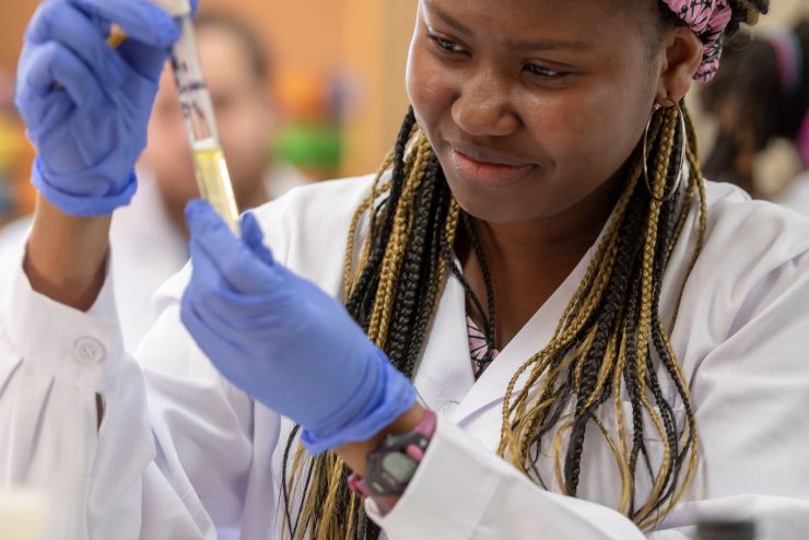 A student working in Chemistry lab