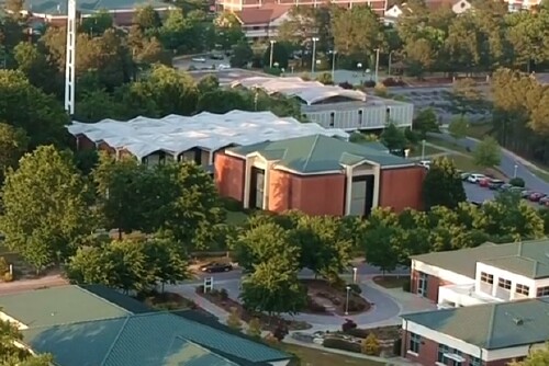 aerial view of campus