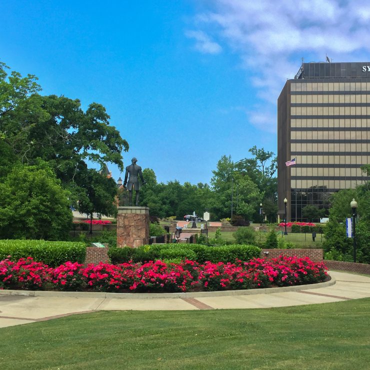 Flowers in Downtown Fayetteville