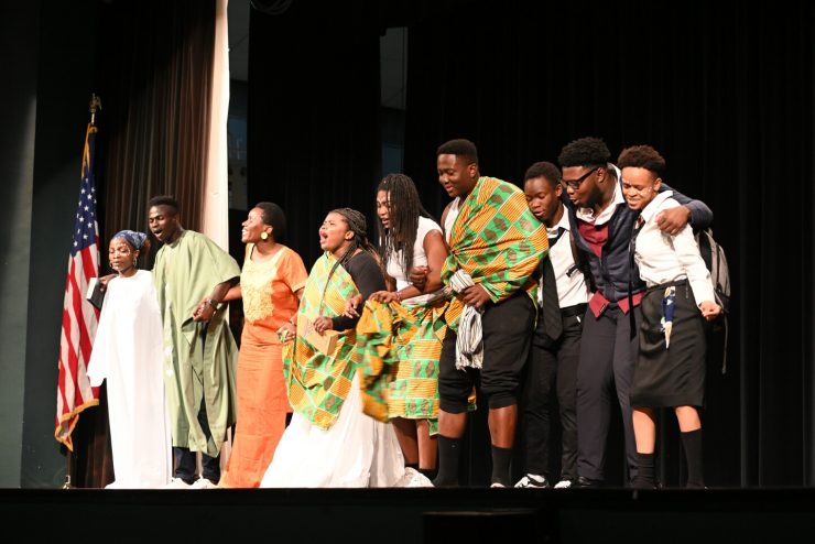 Students perform in Pangea, the annual international festival