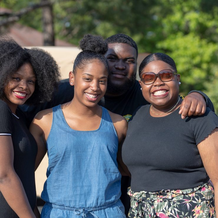 Methodist University students pose together