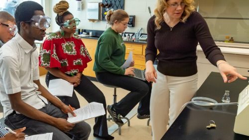 Dr. Stephanie Hooper Marosek teaches Chemistry students