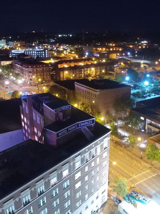 Aerial view of Downtown Fayetteville