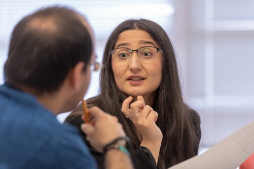 Students work in the Language Lab