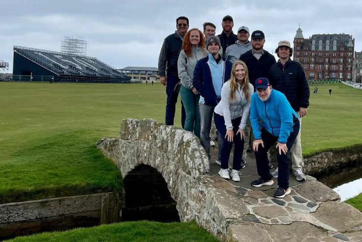 Professional Golf Management faculty and students in Scotland