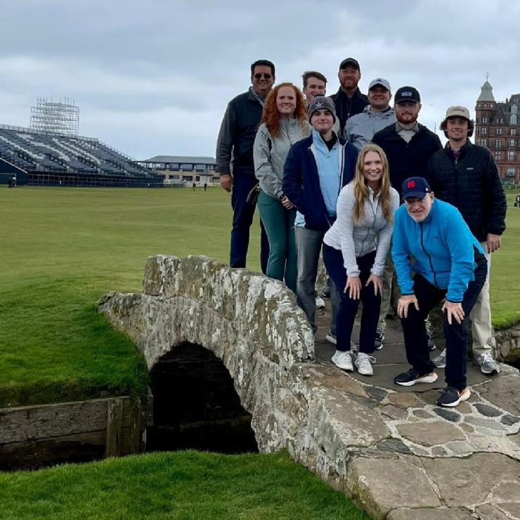 Professional Golf Management faculty and students in Scotland