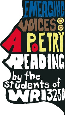 Emerging Voices Poetry Reading poster