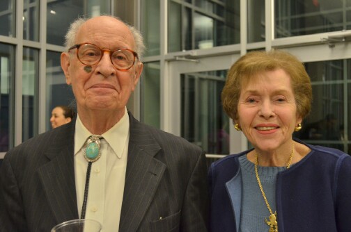 2017 Union-Zukowski speaker Gerhard Weinberg with Trustee Emeritus Terri Union