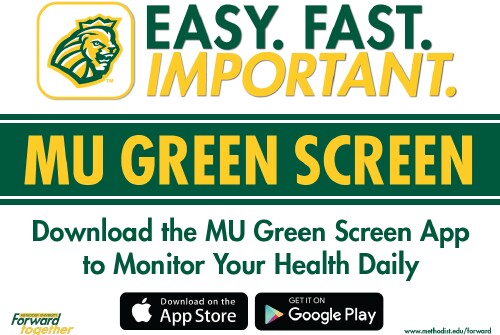 Download the MU Green Screen app to Monitor Your Health Daily