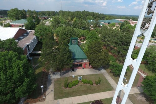 Aerial view of the Quad
