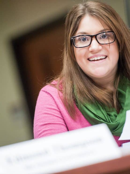 Ethics student at Ethics Bowl for Methodist University