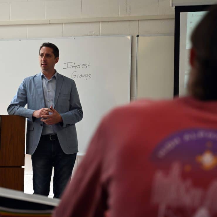 Political Science class at Methodist University