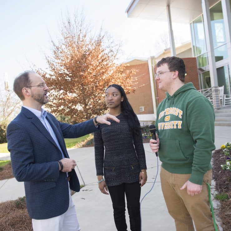Journalism class at Methodist University