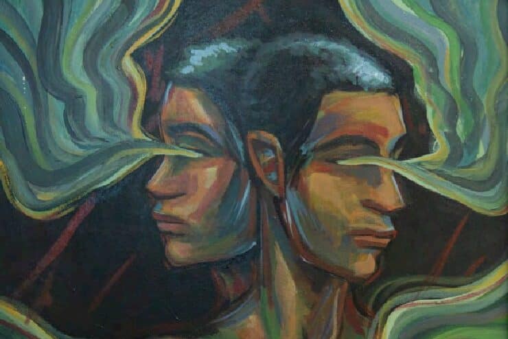 “My Other Half” by Sierra Romero (acrylic on canvas)