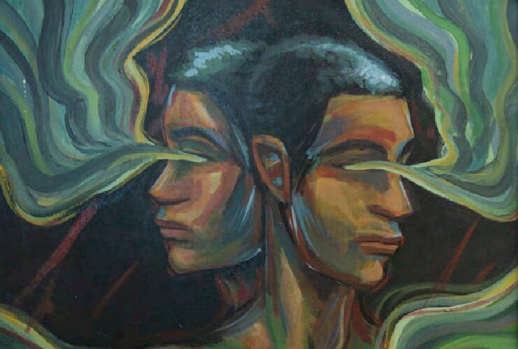 “My Other Half” by Sierra Romero (acrylic on canvas)