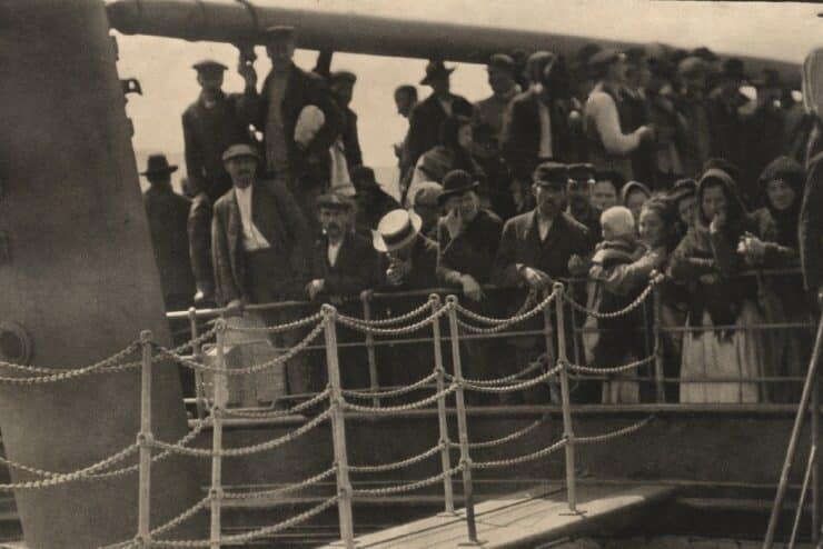 Photo Credit: Alfred Stieglitz (American, 1864-1946): “The Steerage,” © 1907, photogravure, 13 1/8×10 1/2 in. Collection of Michael Mattis & Judith Hochberg. Courtesy of art2art Circulating Exhibition.