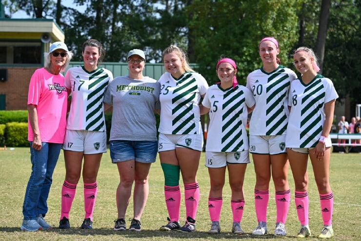 Women's Soccer players and cancer survivors