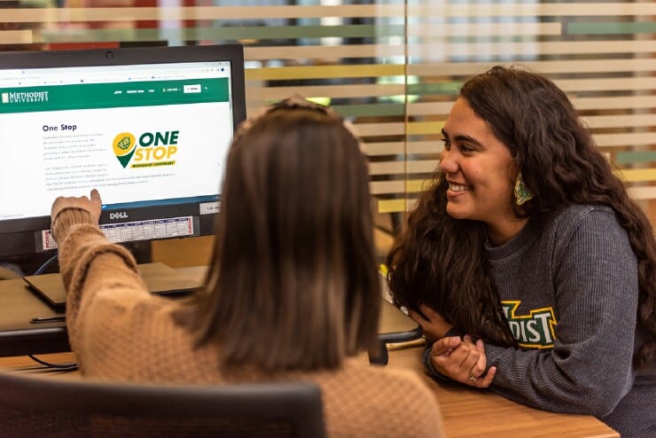 Students visit the One Stop web site