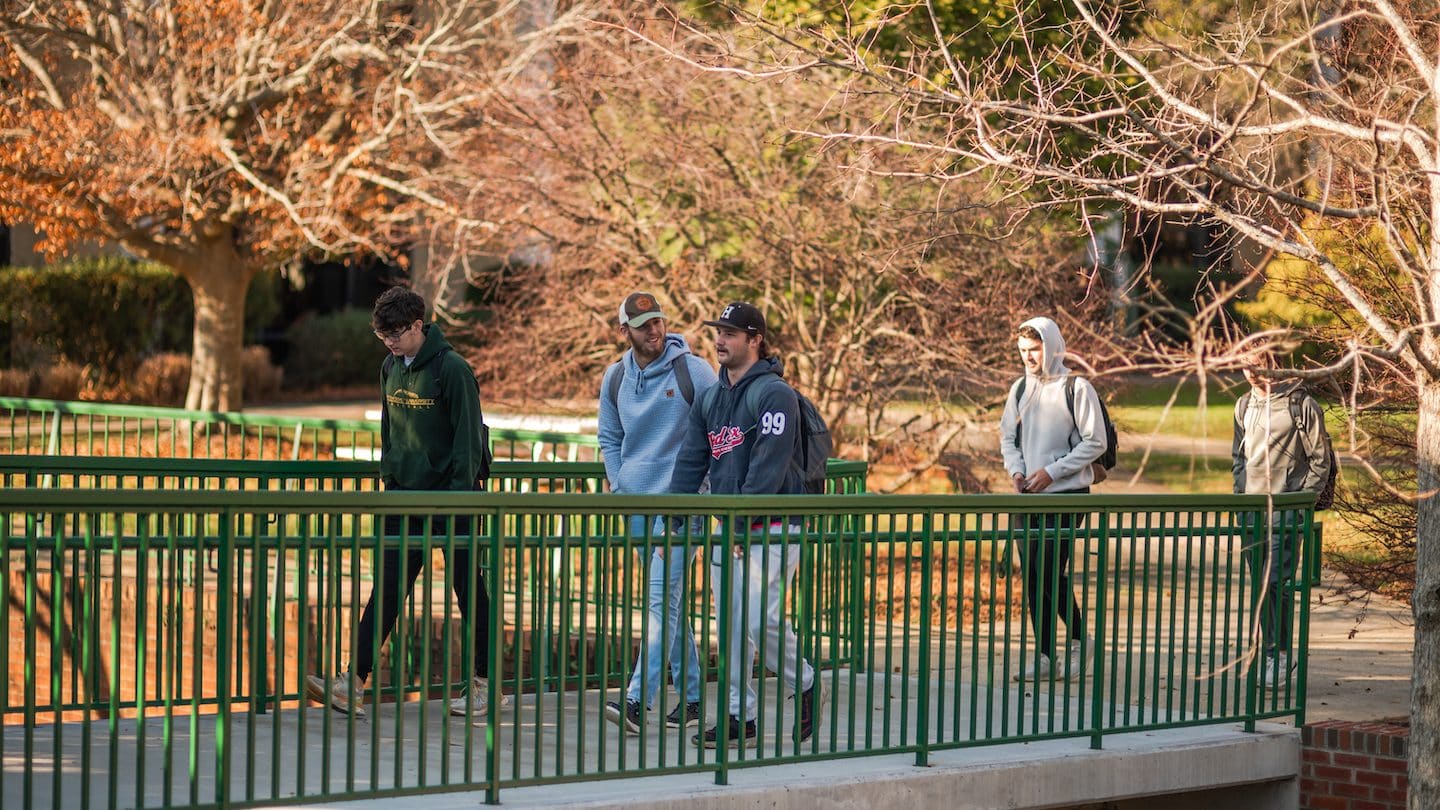 Methodist University students hanging out