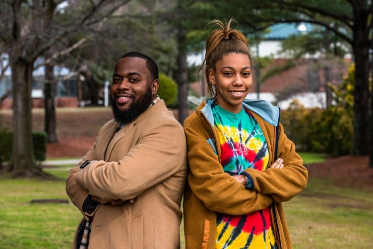 Black Student Union Graduate Chapter President Tajze Johnson and Undergraduate Chapter President TiyeNandi Alexander