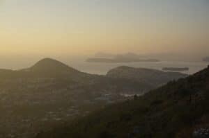 The top of Mount Srđ in Dubrovnik, Croatia.