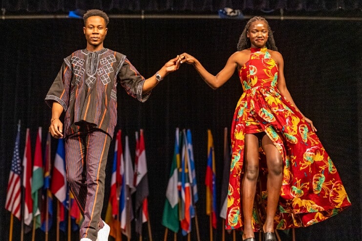 Students performing in Pangea