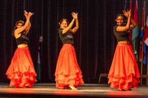 Students performing in Pangea