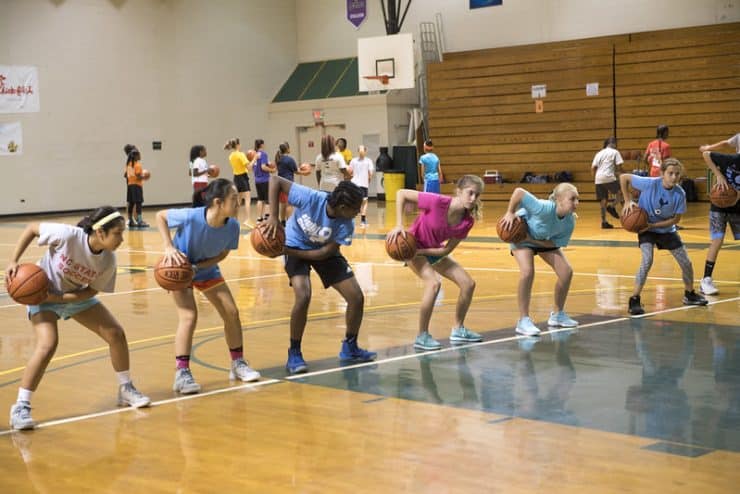 Girls Basketball Camp participants