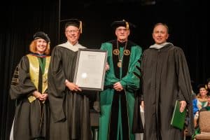 Michael Nagowski receives a Doctor of Humane Letters from Methodist University.