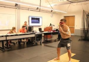 Students work in the Motion Analysis Lab