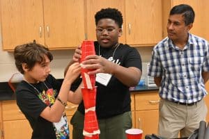 Dr. Girish Upreti with STEM Camp participants