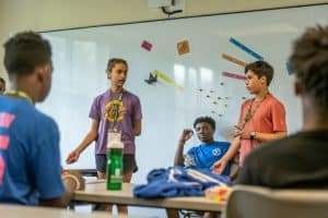 Shelton Camp students interact