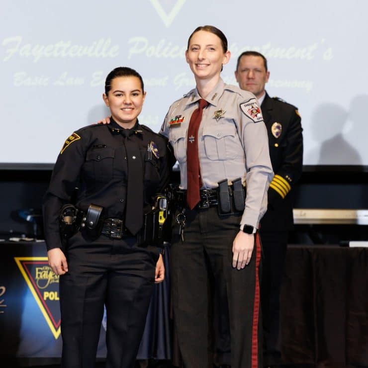 Methodist University graduate Bertha Llamas graduates and becomes a Fayetteville Police officer.