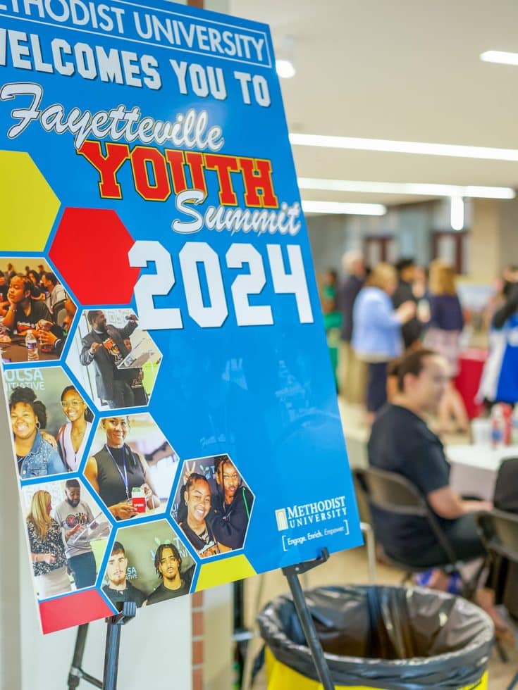 Fayetteville Youth Summit sign
