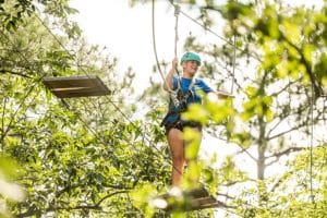 Shelton Camper on the High Ropes Course