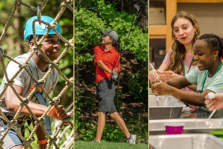 Scenes from several summer camps