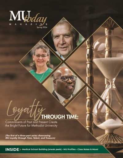 MU Today Spring 2024 Issue Cover featuring Terry Sanford, Nona Fisher, and William H. Walker