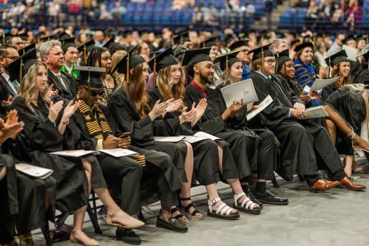 Students at commencement