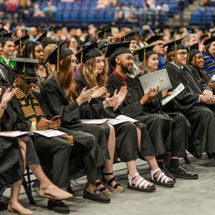 Students at commencement