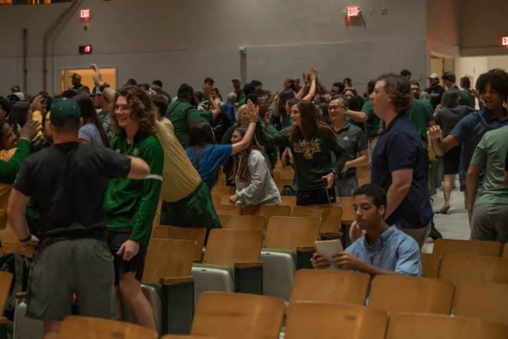 Students in Huff Concert Hall