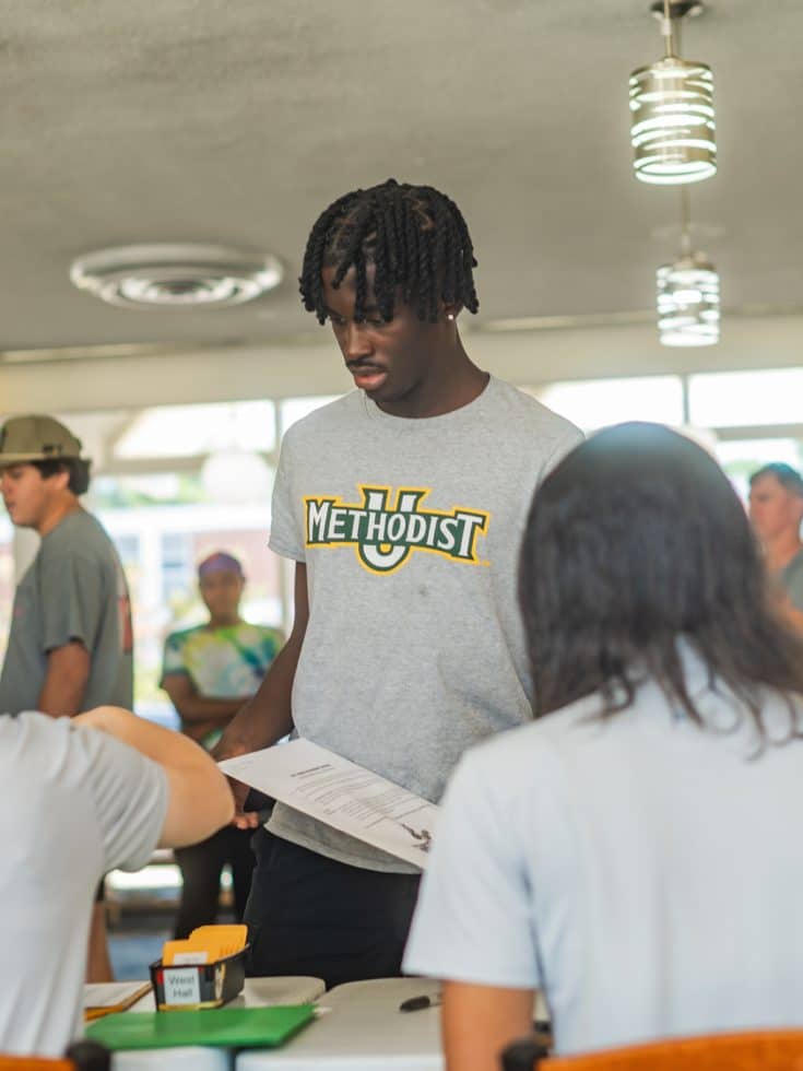 A new student arrives on campus