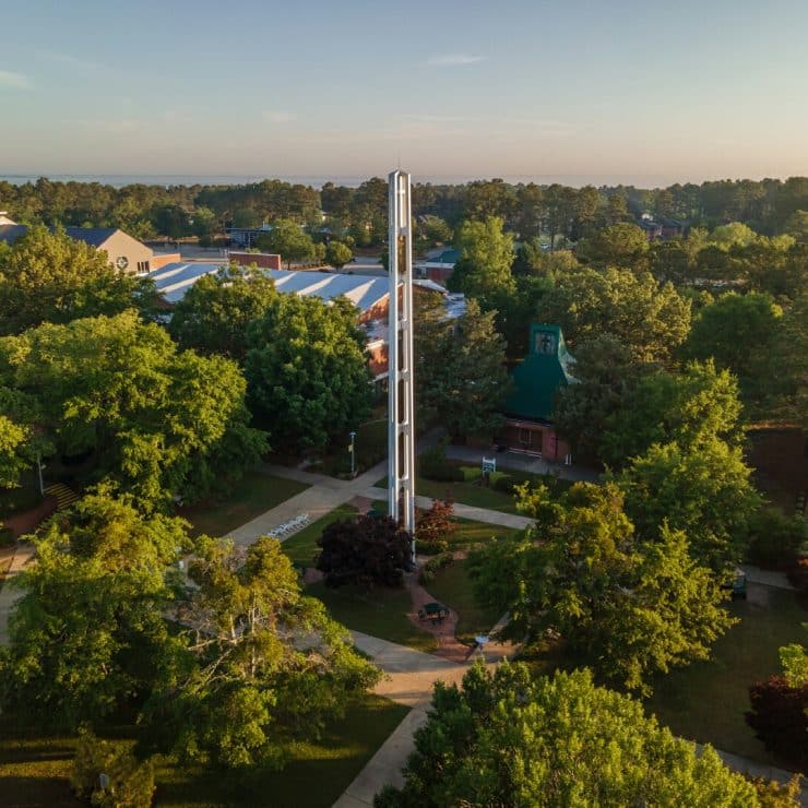 Aerial view of the Methodist University campus