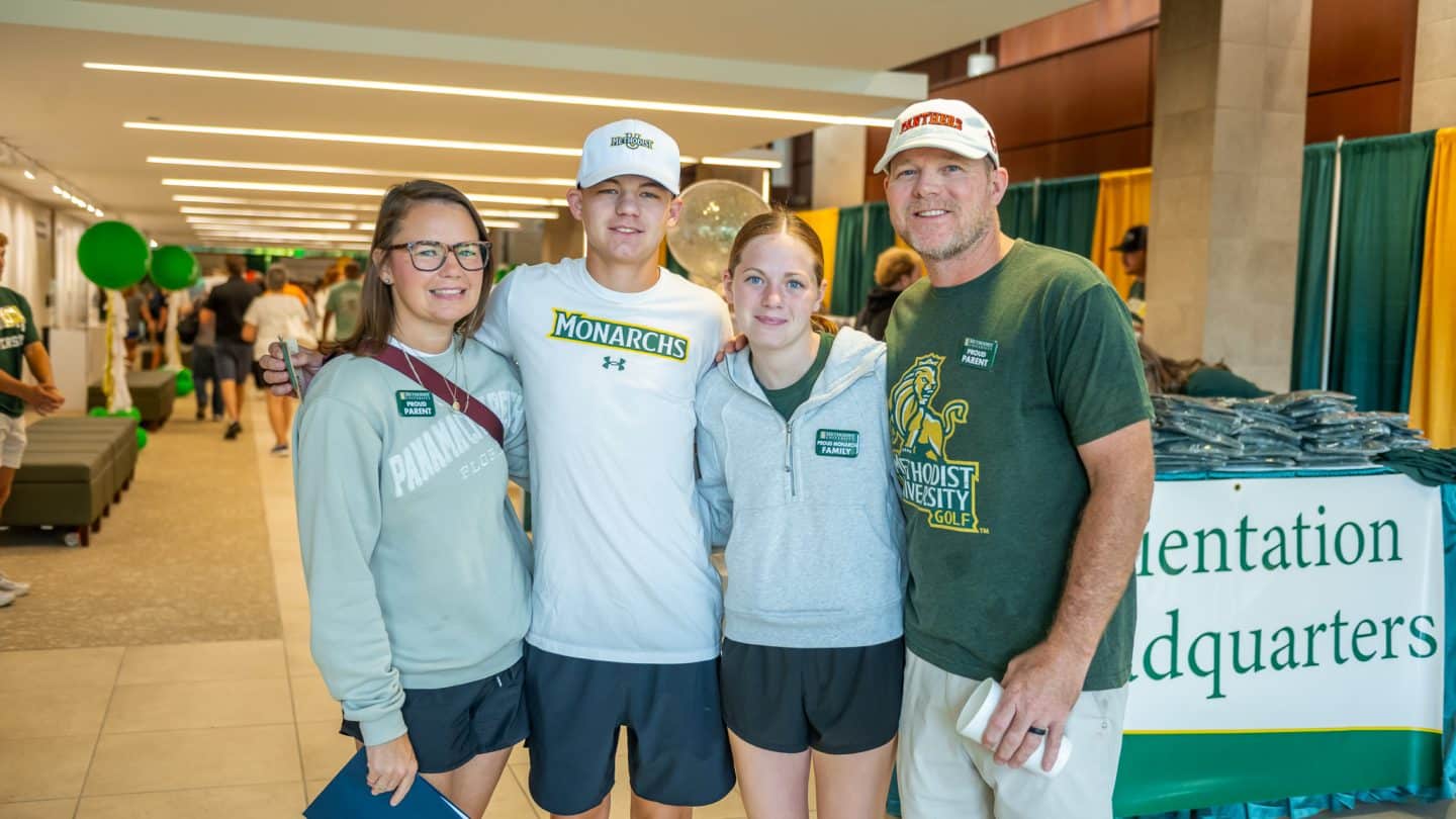 A new student with her family