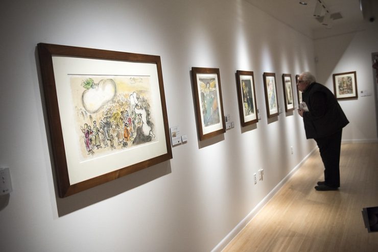 Marc Chagall lithographs on display at the McCune Gallery