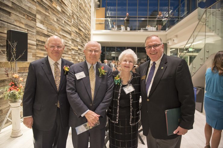 Harvey Wright II, Ramon Yarborough, Mary Lynn Bryan, and President Ben Hancock Jr.