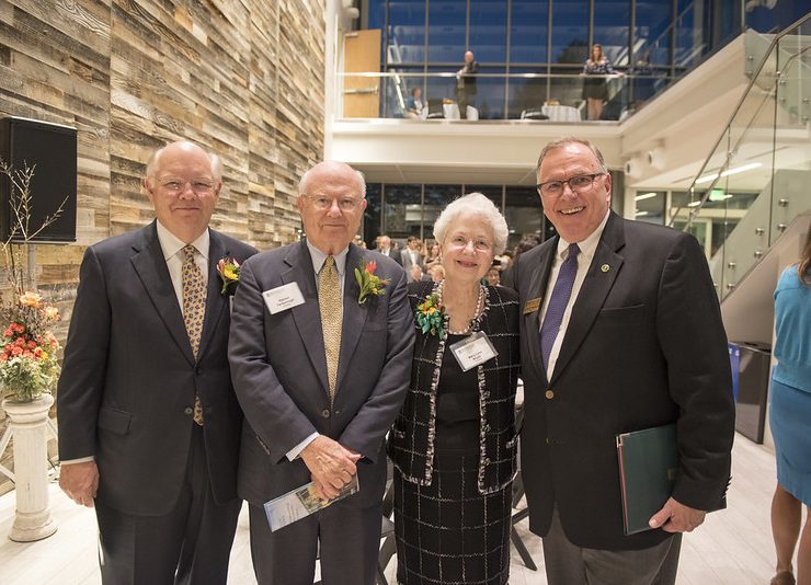 Harvey Wright II, Ramon Yarborough, Mary Lynn Bryan, and President Ben Hancock Jr.
