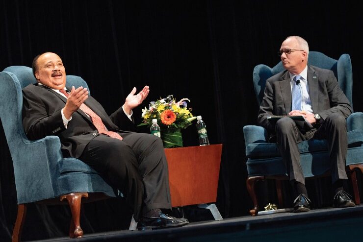 Martin Luther King III & Dr. Stanley T. Wearden, Methodist University President