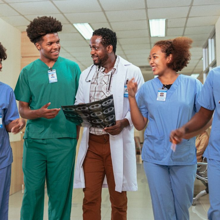 A Medical School professor teaching students