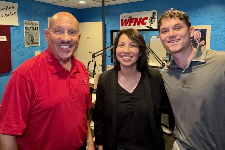 Rocio Serna, MU Coordinator for Military & Veteran Services, and Hunter Griffith, a Coast Guard Reservist and senior Elementary Education major at MU, on the popular Good Morning Fayetteville show (AM640) with host Gilbert Baez this morning.